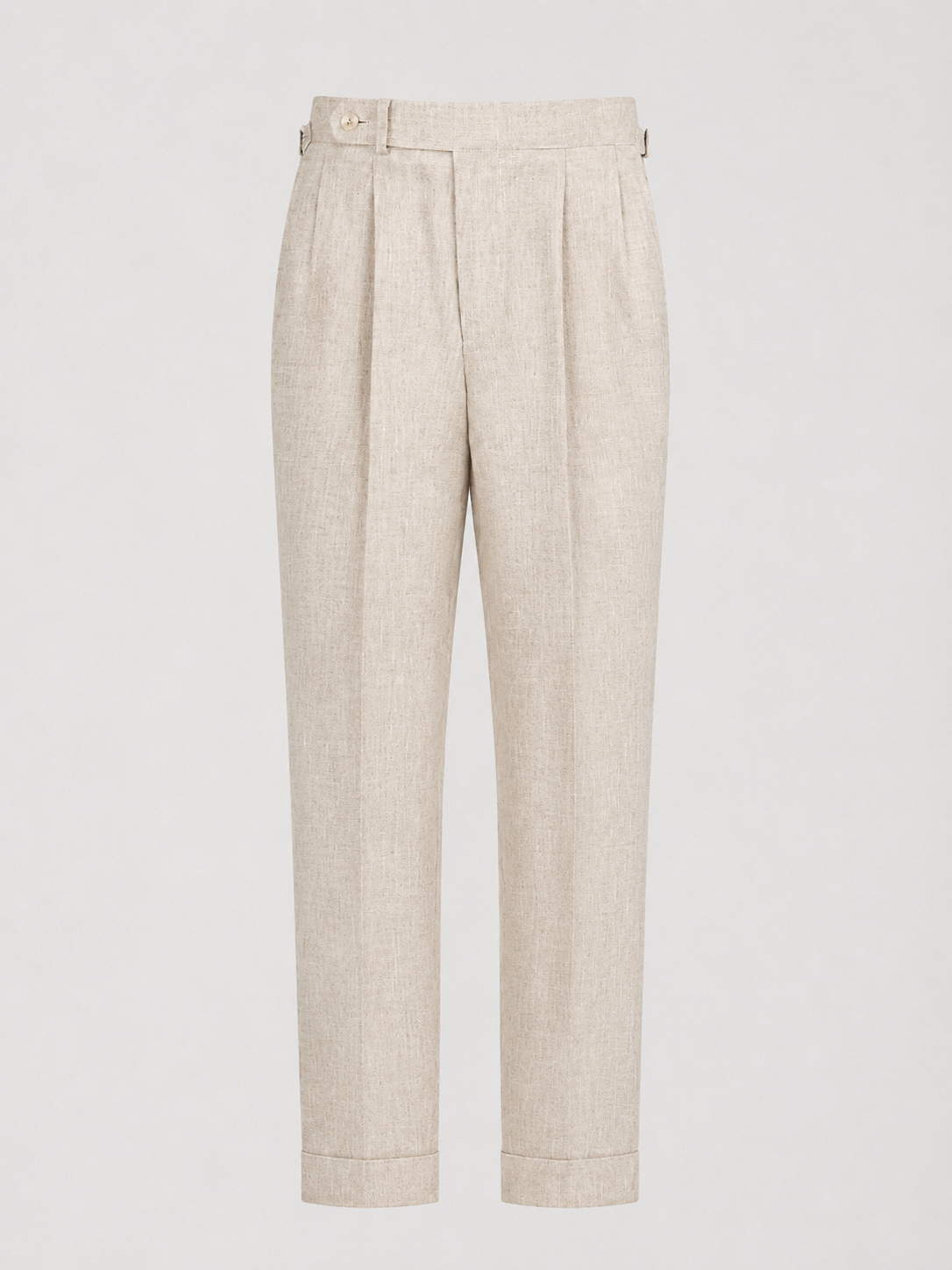Helle Bundfaltenhose mit leichter Sommerstruktur